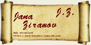 Jana Ziramov vizit kartica